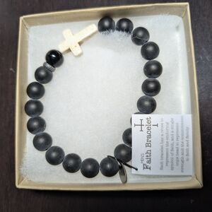 Men's Black Faith Bracelet
